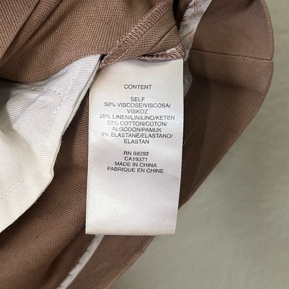 TIBI Removeable Tie Mini Linen Skirt in Camel Tan Women's Size 0 - Picture 10 of 15